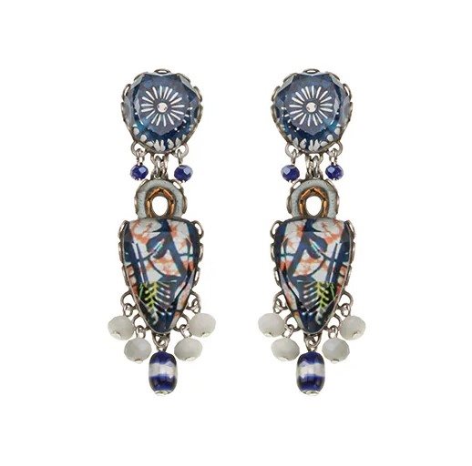 Orecchini Ayala Bar Donna Blue Domes in Lega metallica Cristallo R2418 - R2418